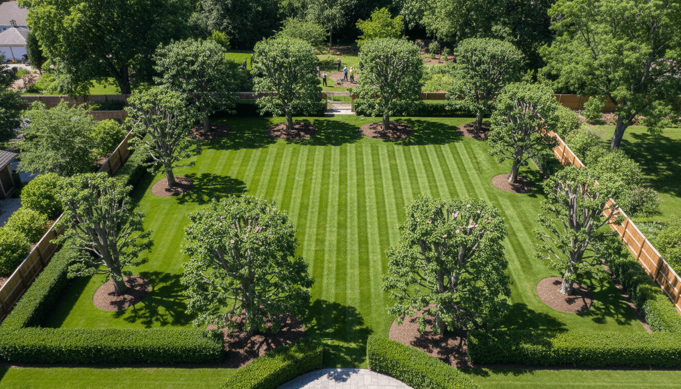 Backyard cleaned up after a property cleanup